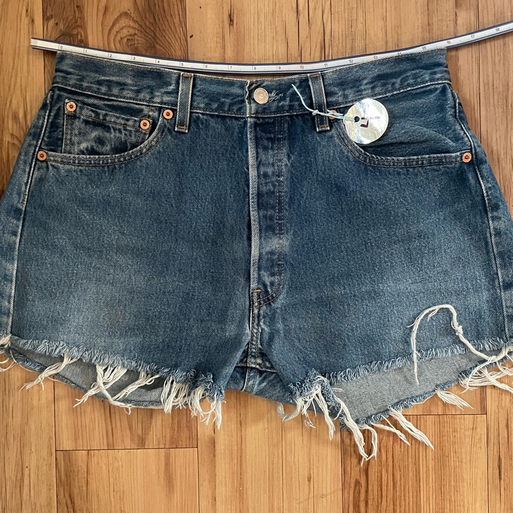 Denim Frayed Hem Women's Shorts